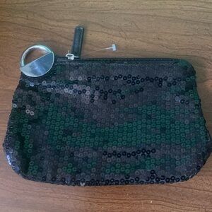 Claire's Black and Green Sequin Bag